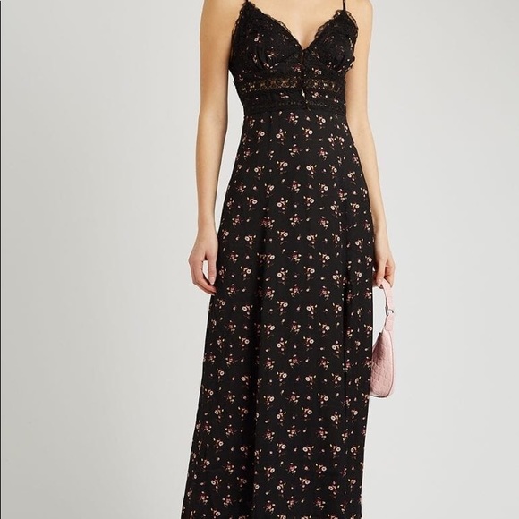 Free People Intimately Out and About Satin Floral Maxi Slip Dress - Picture 10 of 13
